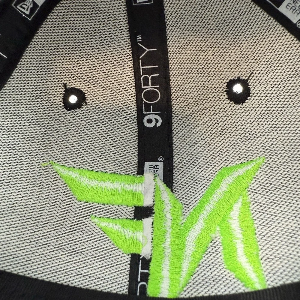 New Era Mesh Snap Back Black & Neon Green Not Fungible Cap 9FORTY‎ Crypto NEW